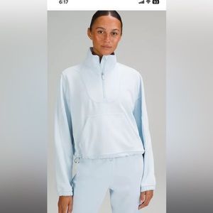 Light blue brushed softstreme ribbed half zip 🦄